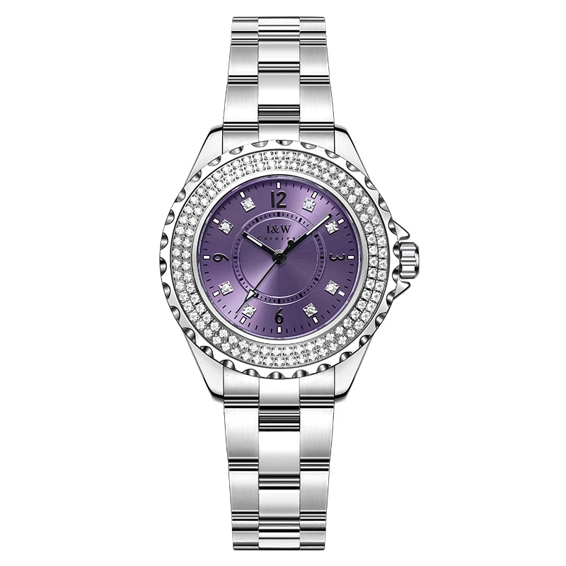 爱沃驰I&W【六六/宝石系列】典防水时尚镶钻女士石英表703