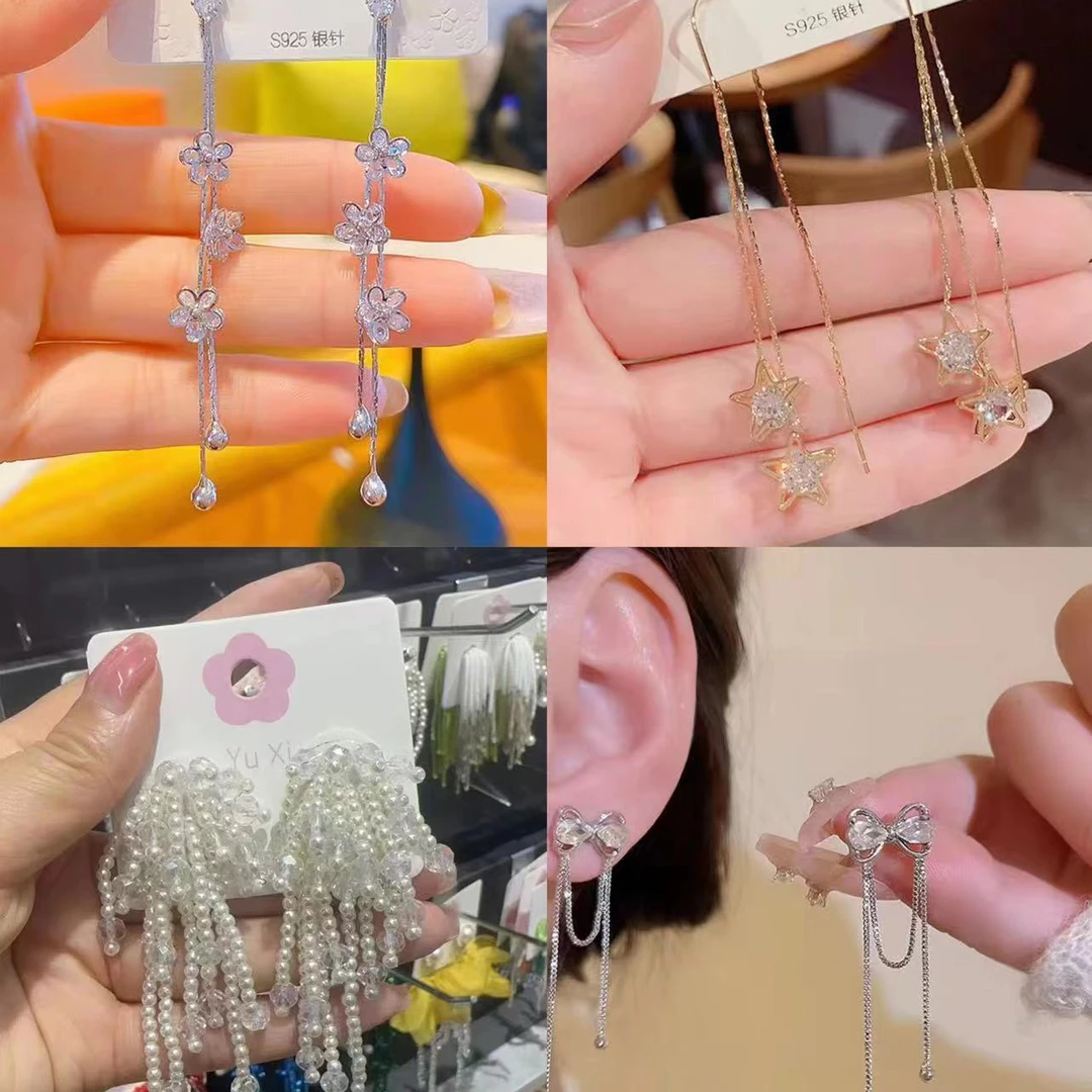 铜合金合成锆石耳饰 经典时尚孤品耳环