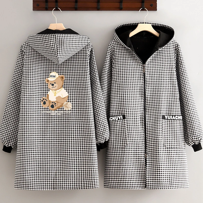 秋冬加绒罩衣女外穿加厚保暖工作服外套长袖围裙定制成人防脏大褂