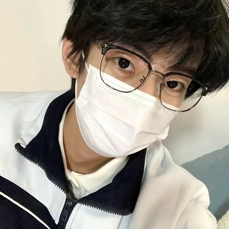 痞帅半框镜近视眼镜男学生防蓝光大框高颜值护目平光镜架专业定制