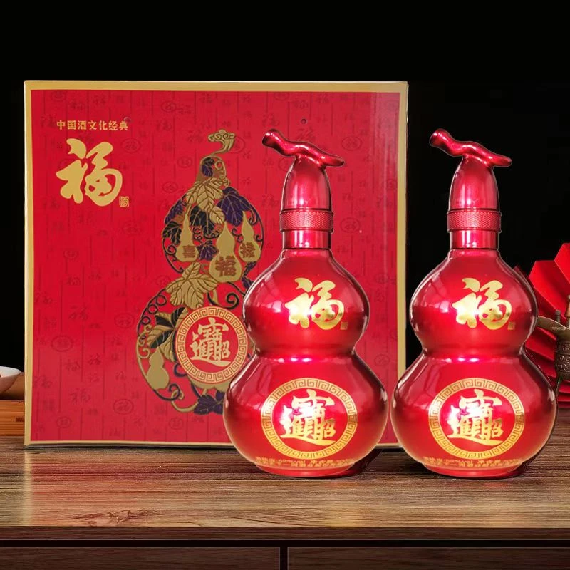 苏梦缘福酒葫芦瓶浓香型纯粮酒红色福禄摆件招财进宝52度礼盒52度