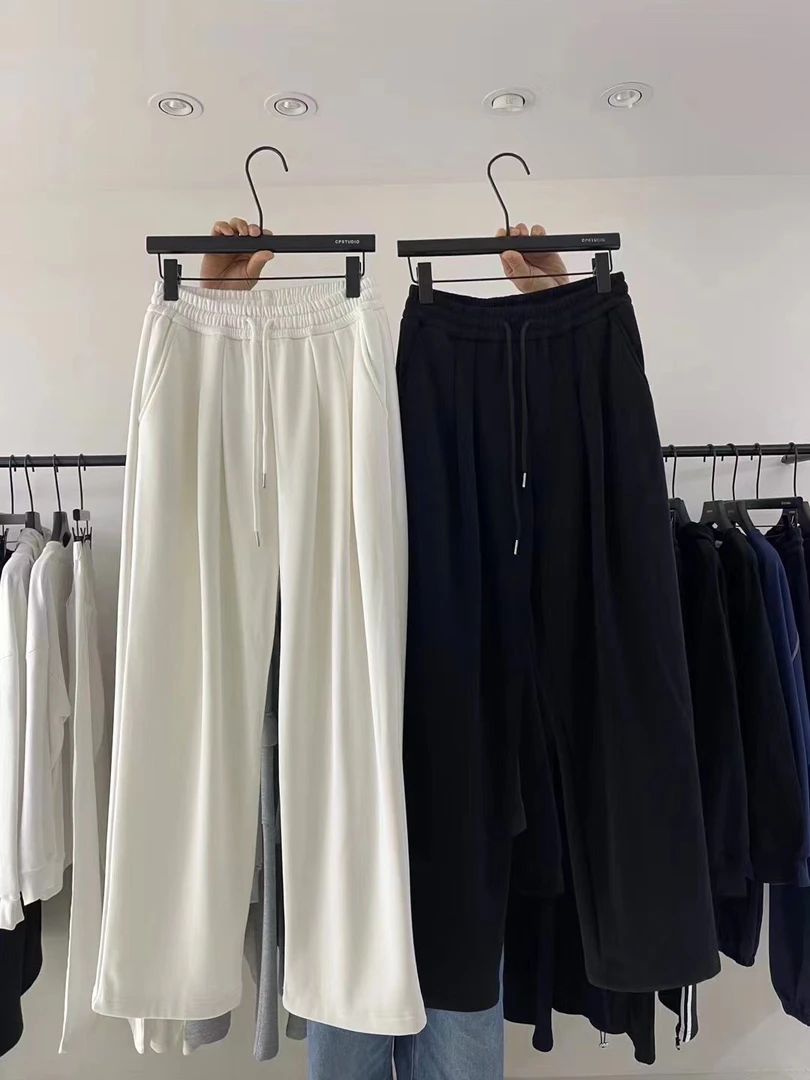 秋冬加绒阔腿卫裤，男女同款，留言身高体重，档口现货