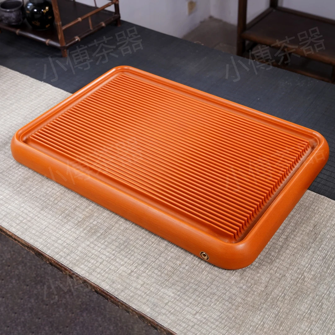 江阴土豪细料黄橙金景州边，高密细腻干净直圆边电木茶盘高档家用