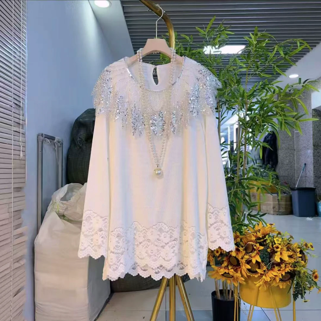 加大码24076胖妹妹女装时尚欧货爆款遮肉显瘦高品质宽松上衣