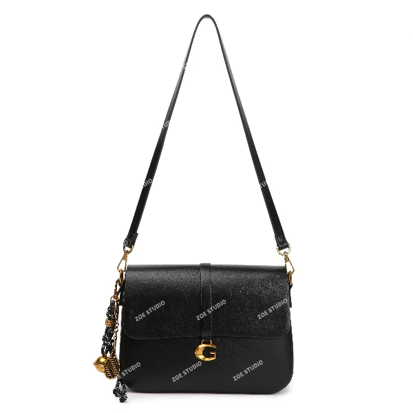 【佐伊甄选】SKL-5295-黑色轻奢女士时尚百搭小众单肩腋下斜挎包