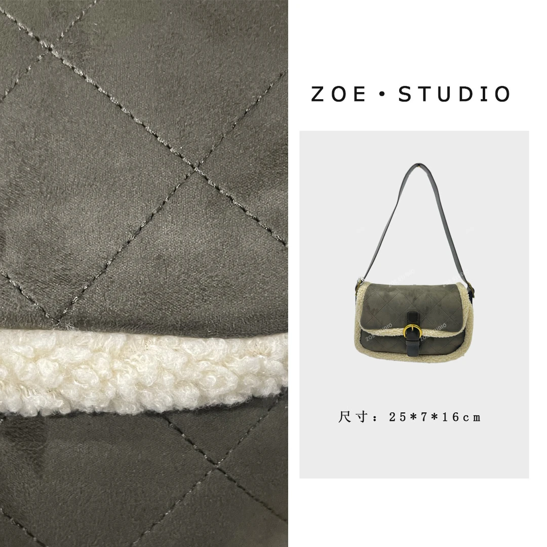 【佐伊甄选】QYX-142042-2-松茶色轻奢女士时尚百搭单肩腋下斜挎包