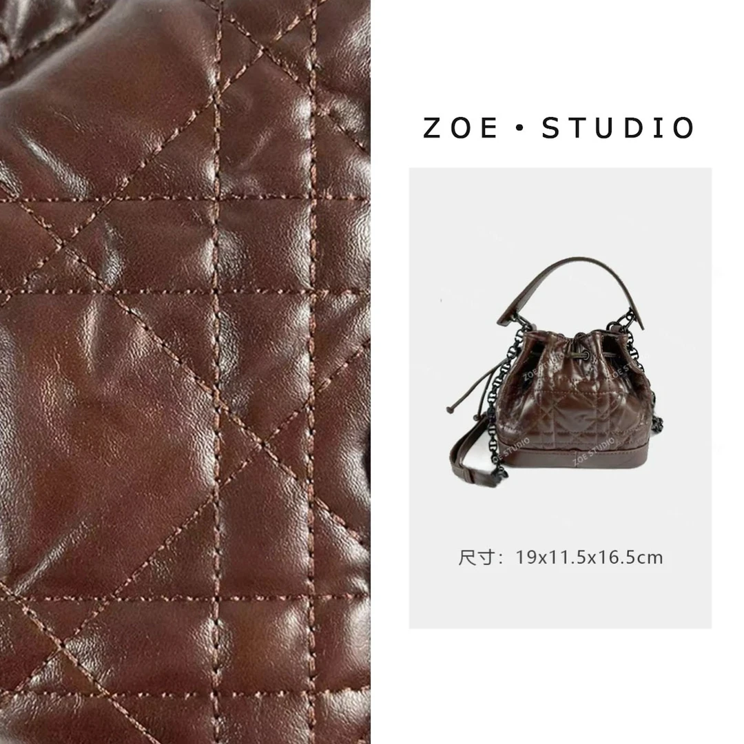 【佐伊甄选】ZT-D7071-手抓牛皮咖轻奢女士时尚通勤百搭腋下斜挎包