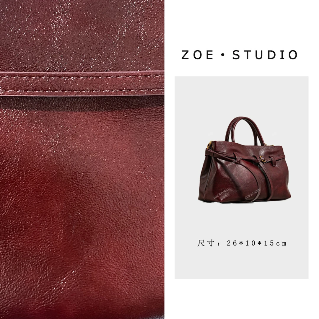 【佐伊甄选】SK-92517-葡萄酒韩版时尚气质小众肩包轻奢斜挎包包女