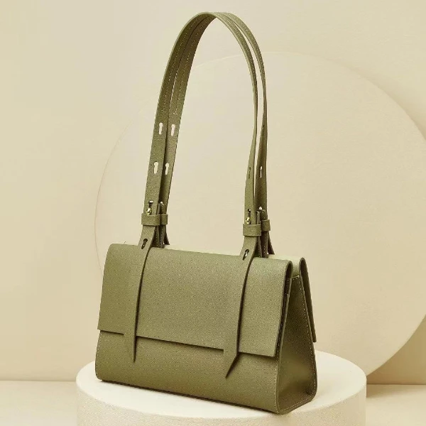 【Z0E】SLBL-BW3281-灰岩绿女士时尚经典气质百搭单肩斜跨包包女