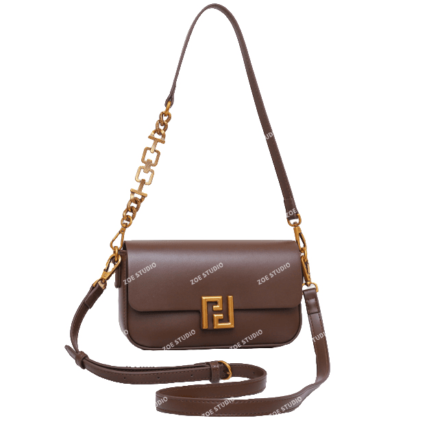 【佐伊甄选】GQ-24872-咖啡时尚女士小众单肩秋冬小方包网红洋气休