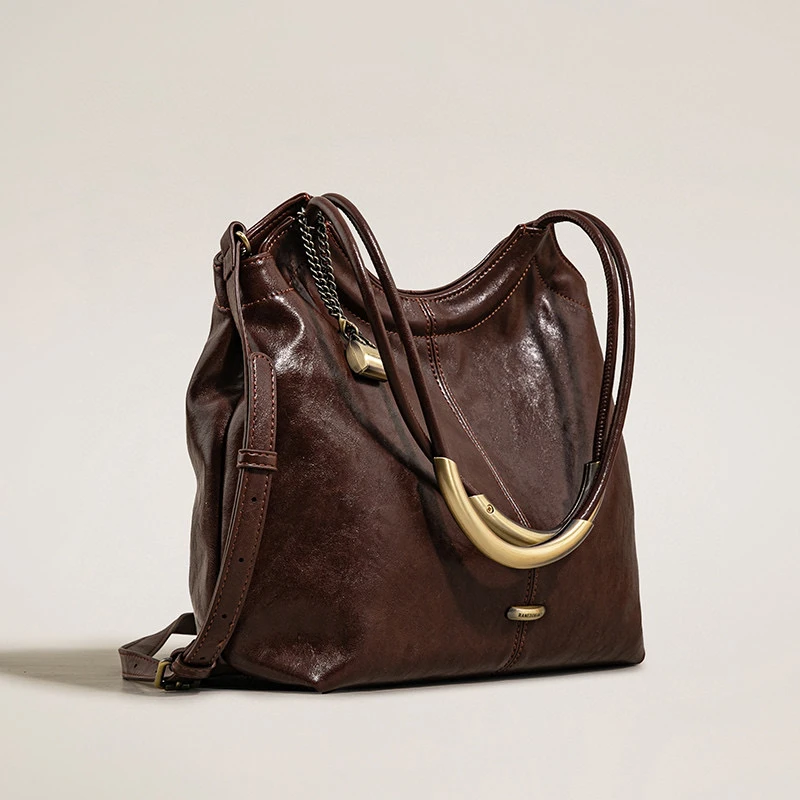 【佐伊甄选】SK-62651-焦糖棕轻奢女士时尚百搭单肩腋下斜挎包包