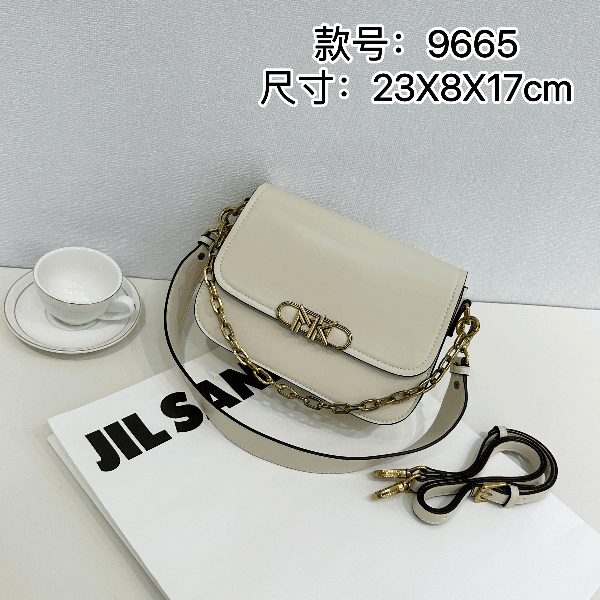 【Z0E】FES-9665-白色韩版潮流时尚经典复古气质百搭单肩腋下包