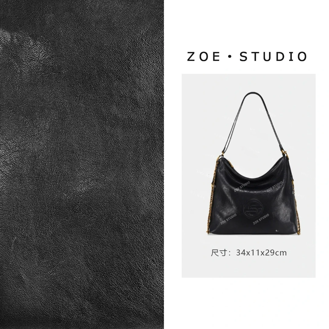 【佐伊甄选】GQ-2512-黑色轻奢女士时尚气质经典小众腋下斜跨包包