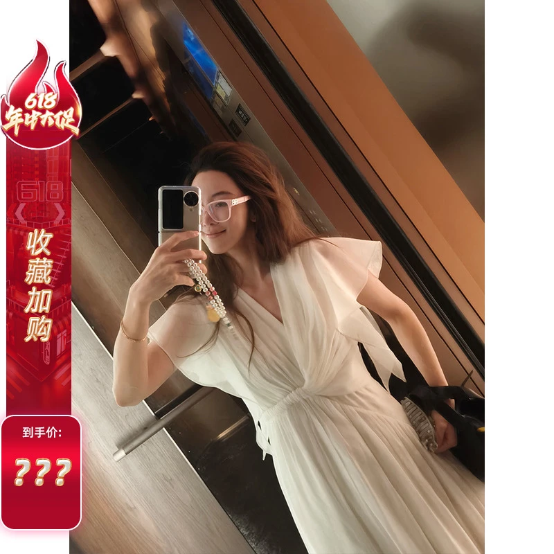 烈儿宝贝「南洋澳白裙」麻纱提花透气优雅显瘦气质连衣裙L42LYL216