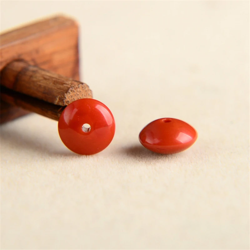 南红玛瑙隔片大号飞碟满色满肉手工diy穿绳手串配珠文玩配饰精选