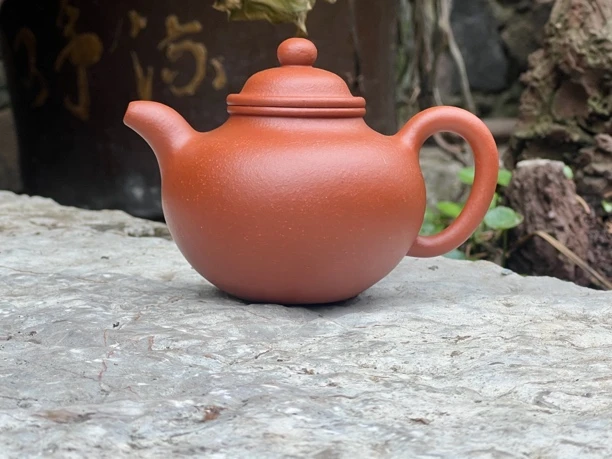 30目生砂朱泥红泥莲子壶纯手工紫砂壶水平壶全手工壶大亨掇球190C