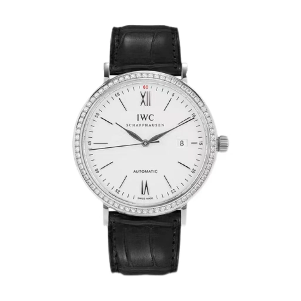 99新 IWC/万国 柏涛菲诺男士机械红60后镶钻IW356501名表40盘