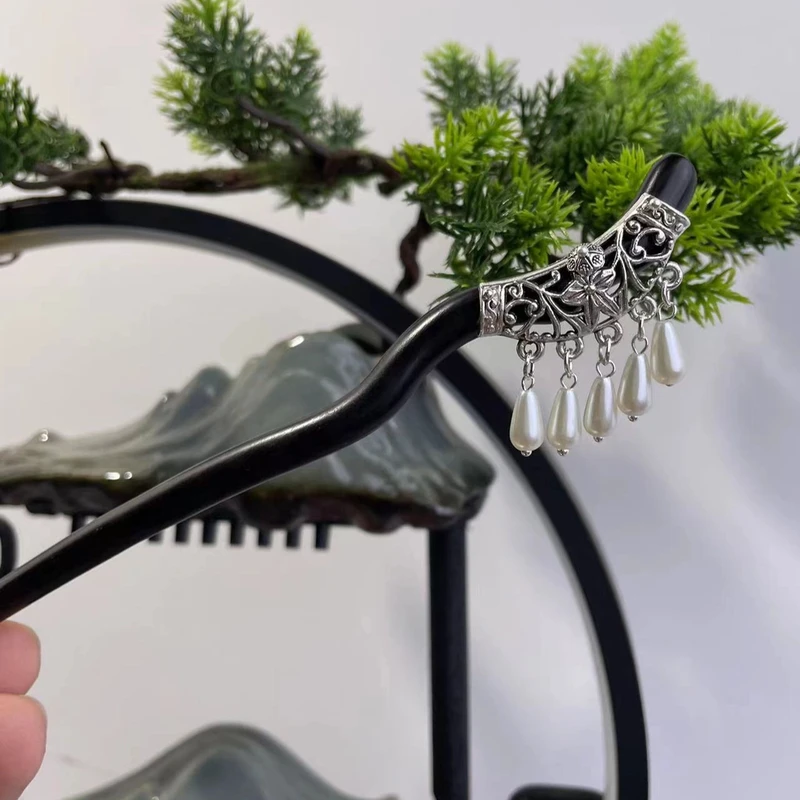 紫光檀百搭发簪古风简约古典民族风手工X426