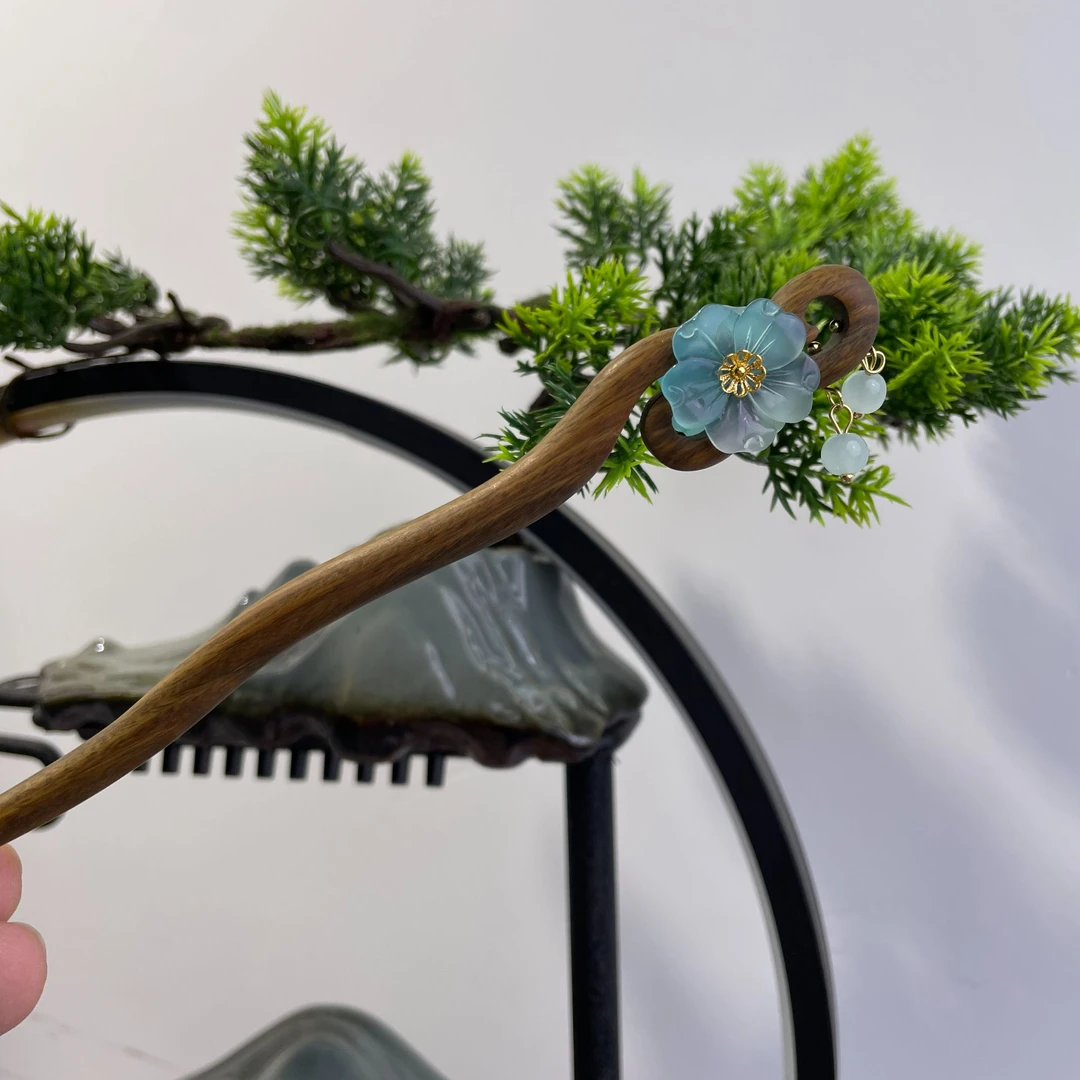 紫光檀百搭发簪古风简约古典民族风手工X530