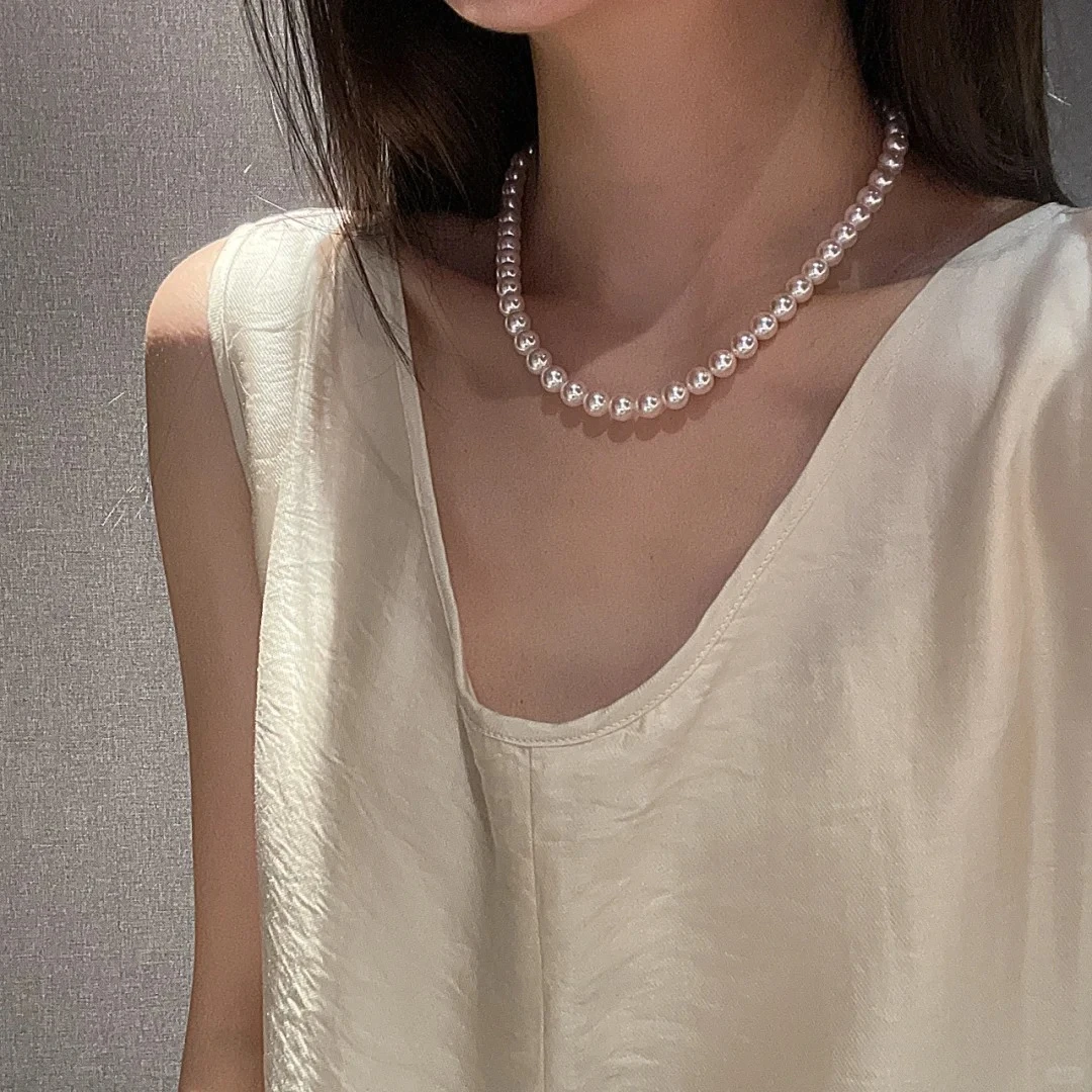 TLS/蒂尔斯S925银海水AKOYA珍珠项链8-9MM