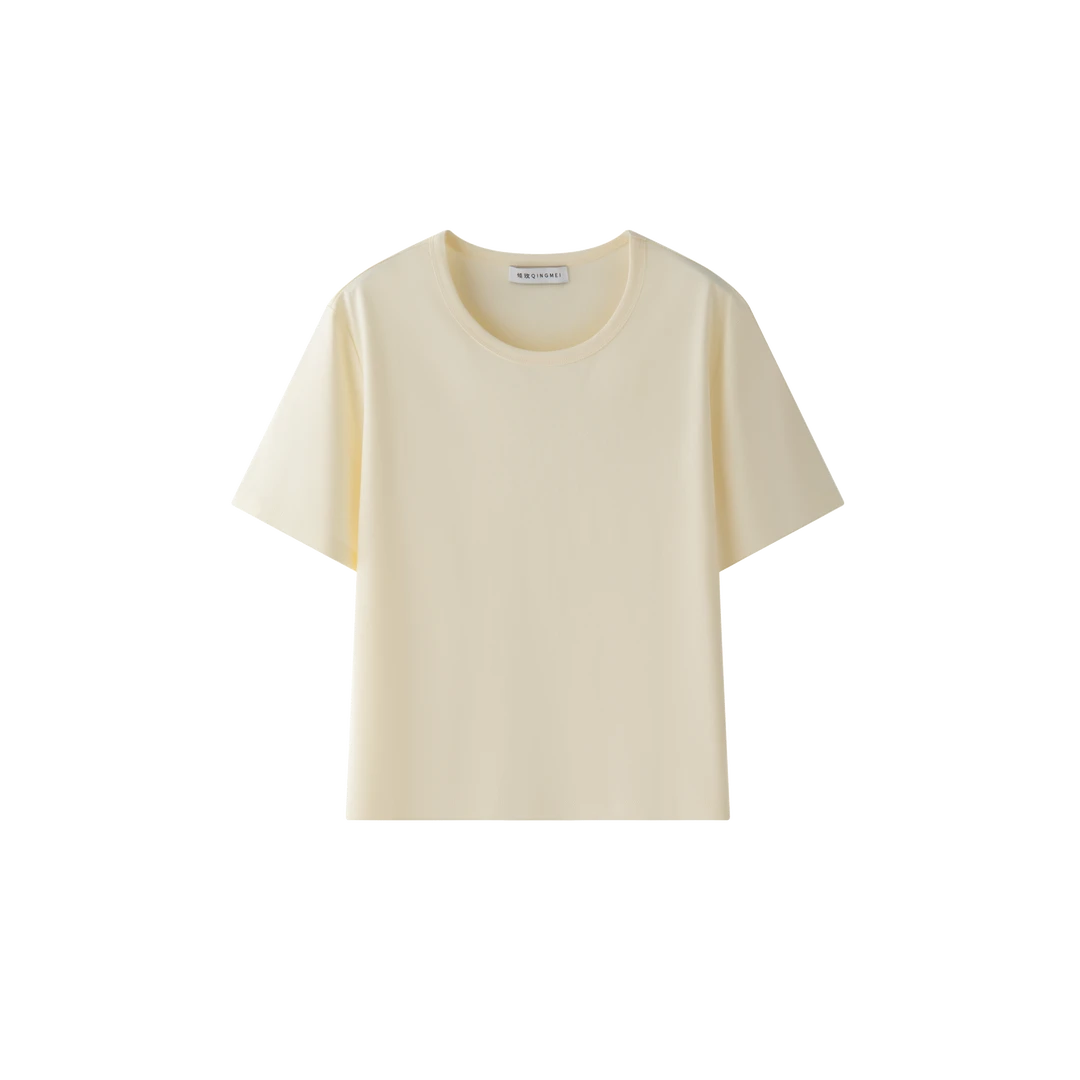 明明/【M022】倾玫新款夏季圆领纯棉T恤上衣女YD420421000811