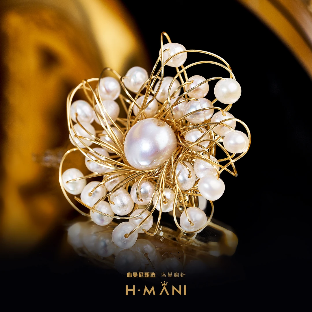 心曼尼【馨姐宠粉】H.MANI SP-07 巴洛克鸟巢款中古重工胸针