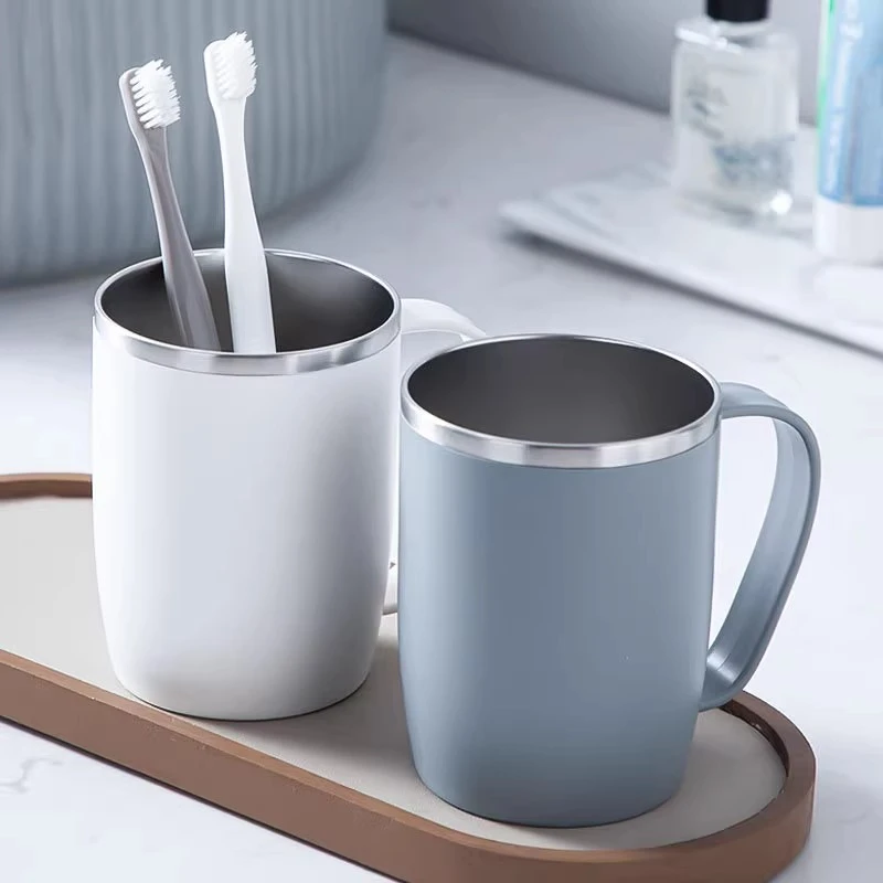 漱口杯刷牙杯子食品级不锈钢家用高档轻奢学生情侣牙具牙刷洗漱杯
