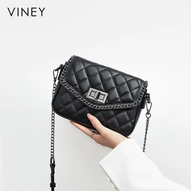 Viney真皮包包女包2025新款轻奢链条包斜挎情人节礼物送女友老婆