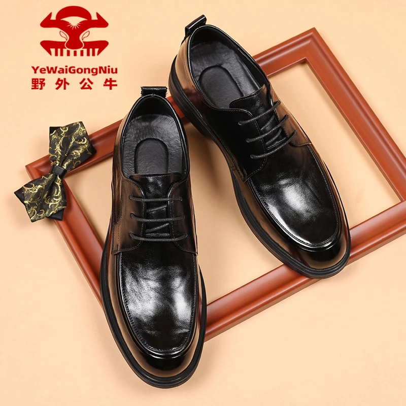 男士皮鞋休闲真皮商务正装外公鞋子男士皮鞋休闲真皮商务正装外公