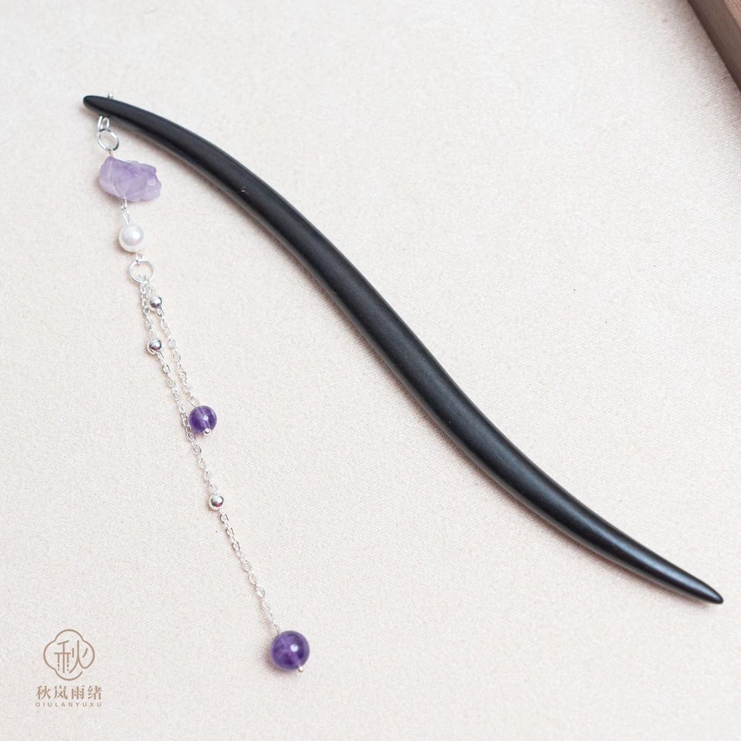 【碧渊】手工檀木汉服新中式发簪子中国风流苏唐风日常百搭礼物古风