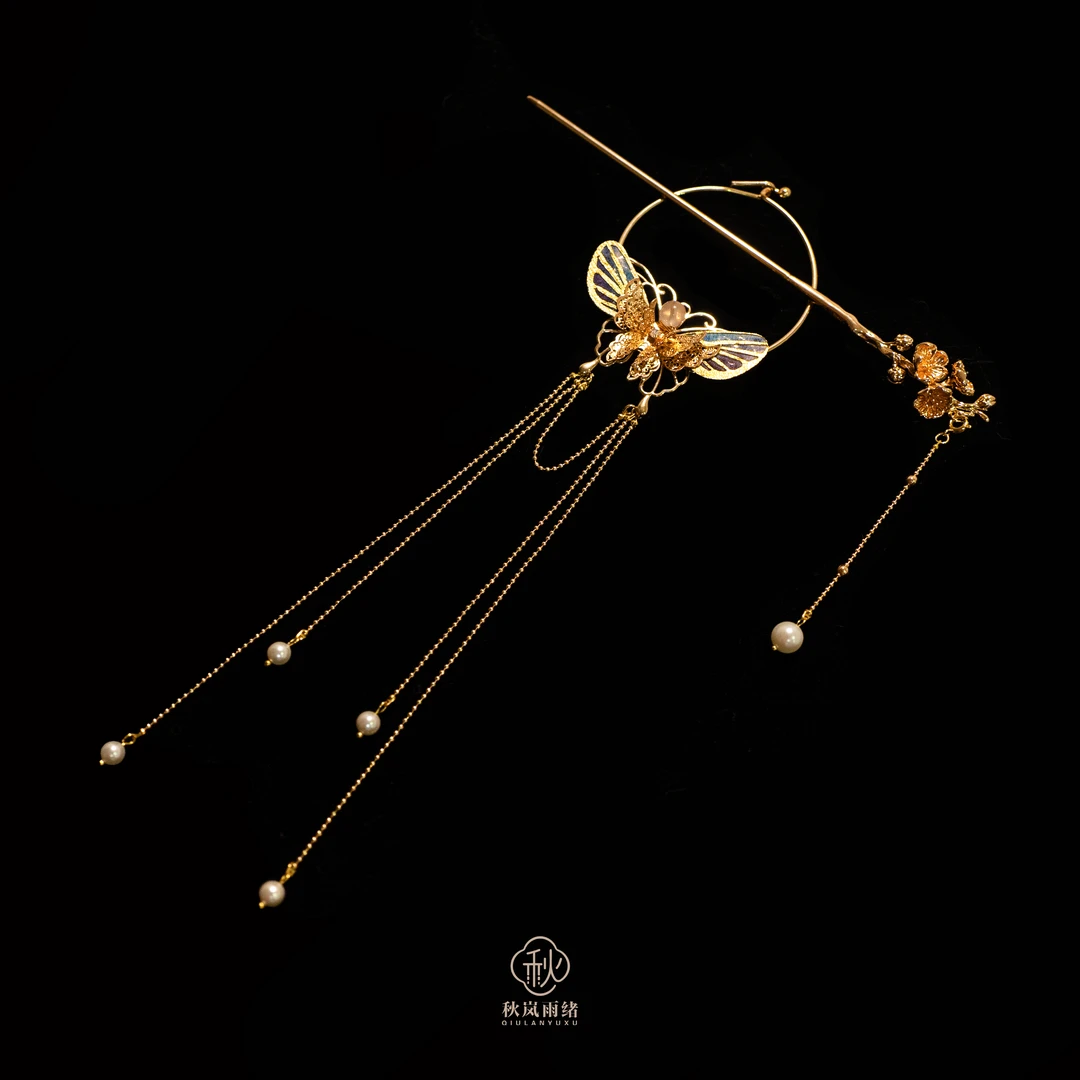 原创手作【花月夜】头簪中国风古风钗旗袍头饰簪子流苏后压仙女风