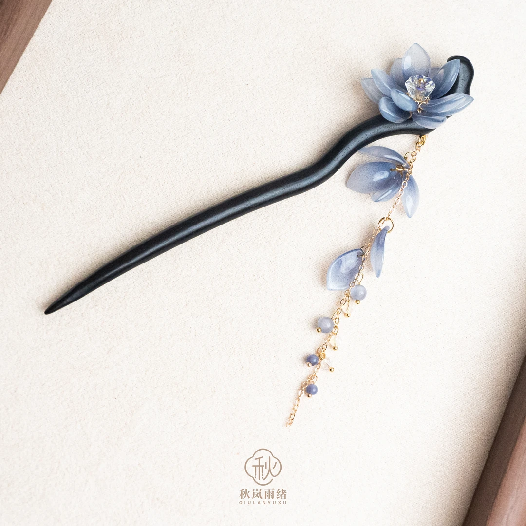 【燃】手工檀木服新中式发簪子中国风流苏唐风日常百搭礼物古风