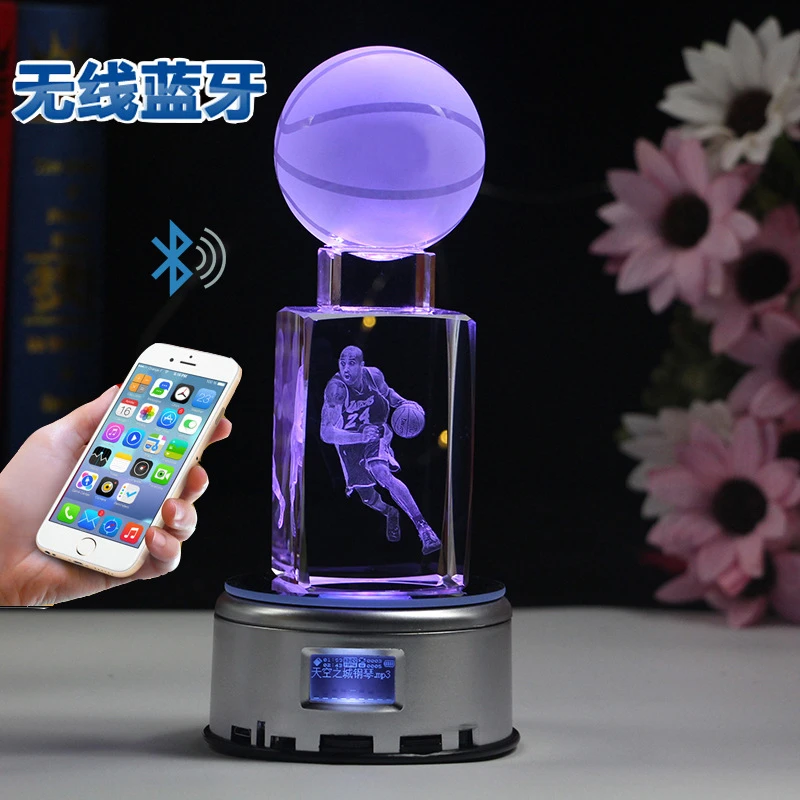 创意小夜灯桌面摆件 男生篮球礼品詹姆斯科比手办纪念品送同学