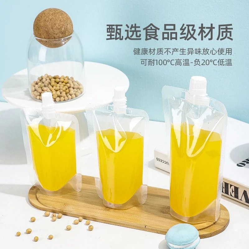 螺蛳粉汤袋打包袋外卖便携热汤袋装一次性自立密封保鲜袋吸嘴袋子