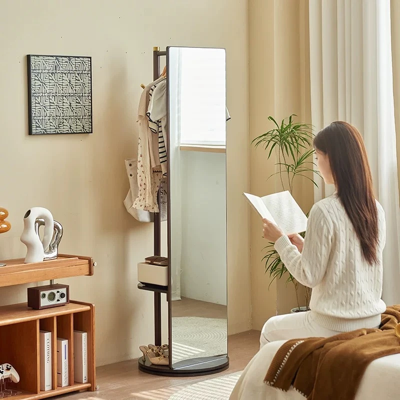 旋转试衣镜实木家用落地镜玄关镜穿衣镜旋转全身镜旋转全身镜