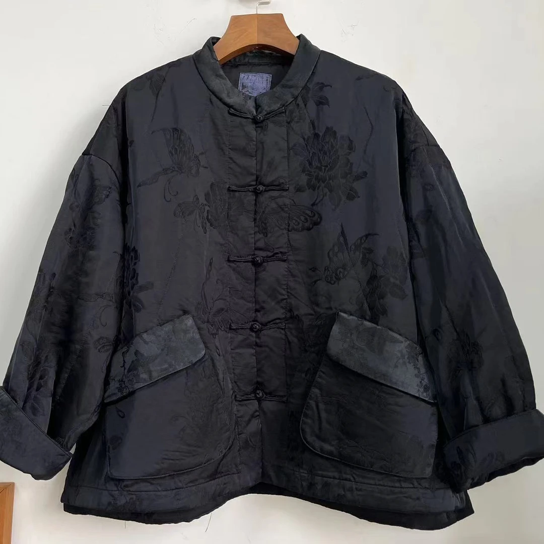 依梦分享-荼家35678 原创设计 盘扣 复古 棉服，长65 围140.