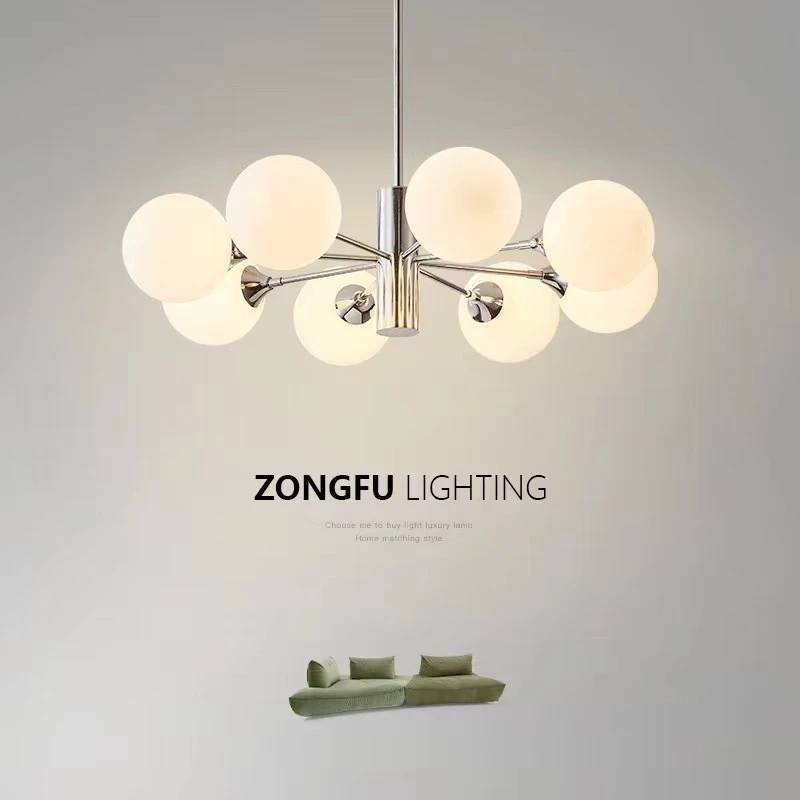 包豪斯魔豆分子客厅吊灯设计师新款餐厅灯2023年卧室书房中古灯具