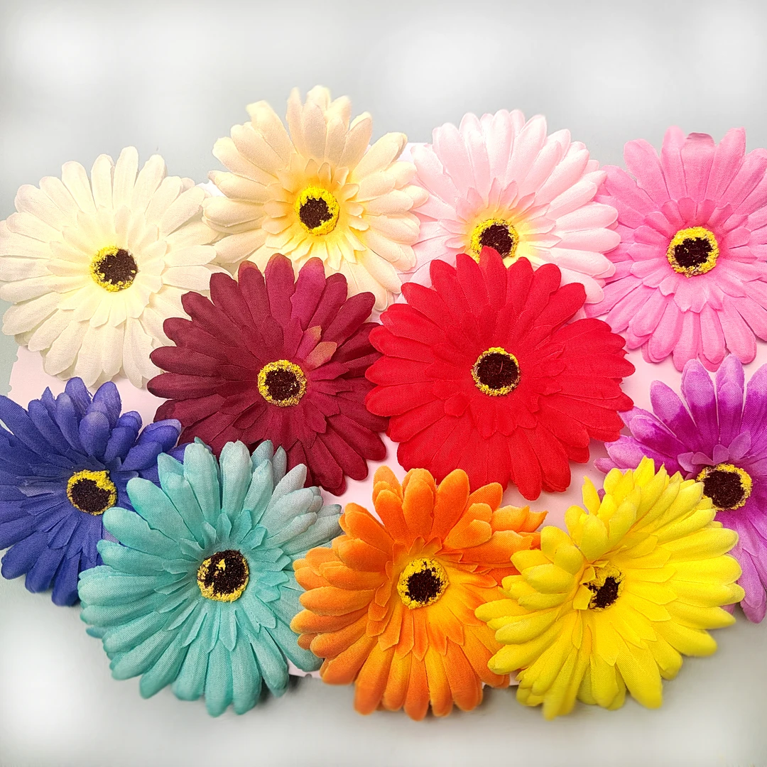 仿真花10厘米非洲菊花朵手工制作