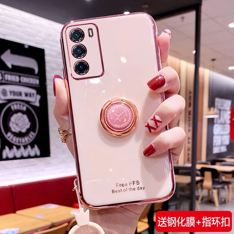vivoT1手机壳5G硅胶保护套V2115A全包防摔软壳女网红可爱电镀支架
