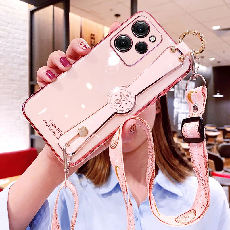 红米note12pro极速版手机壳腕带斜挎挂绳保护套Redmi全包防摔软女