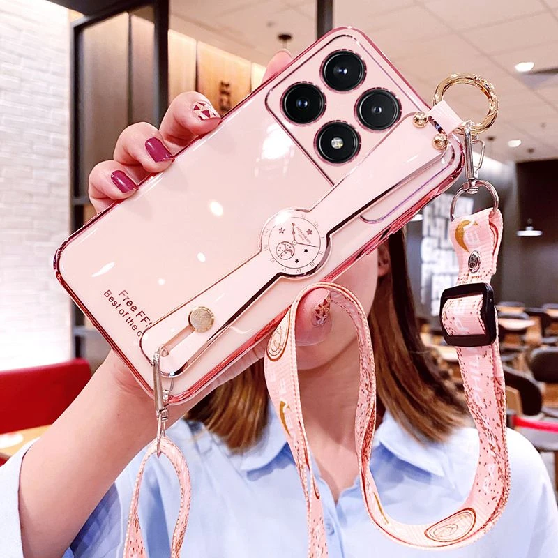 红米K70e手机壳Redmik70e腕带保护套全包防摔软壳斜挎挂绳女新款