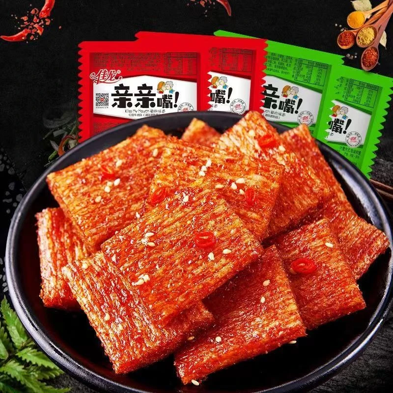 怀旧小吃亲亲嘴辣条麻辣网红宿舍休闲小零食品小吃片烧小面筋辣片