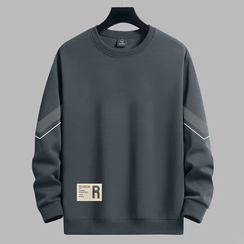 【280克】圆领休闲上衣卫衣男士春秋款宽松百搭潮流套头