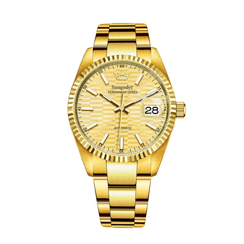 sungoder/萨提亚 【中东版顶奢】全金日志机械男腕表