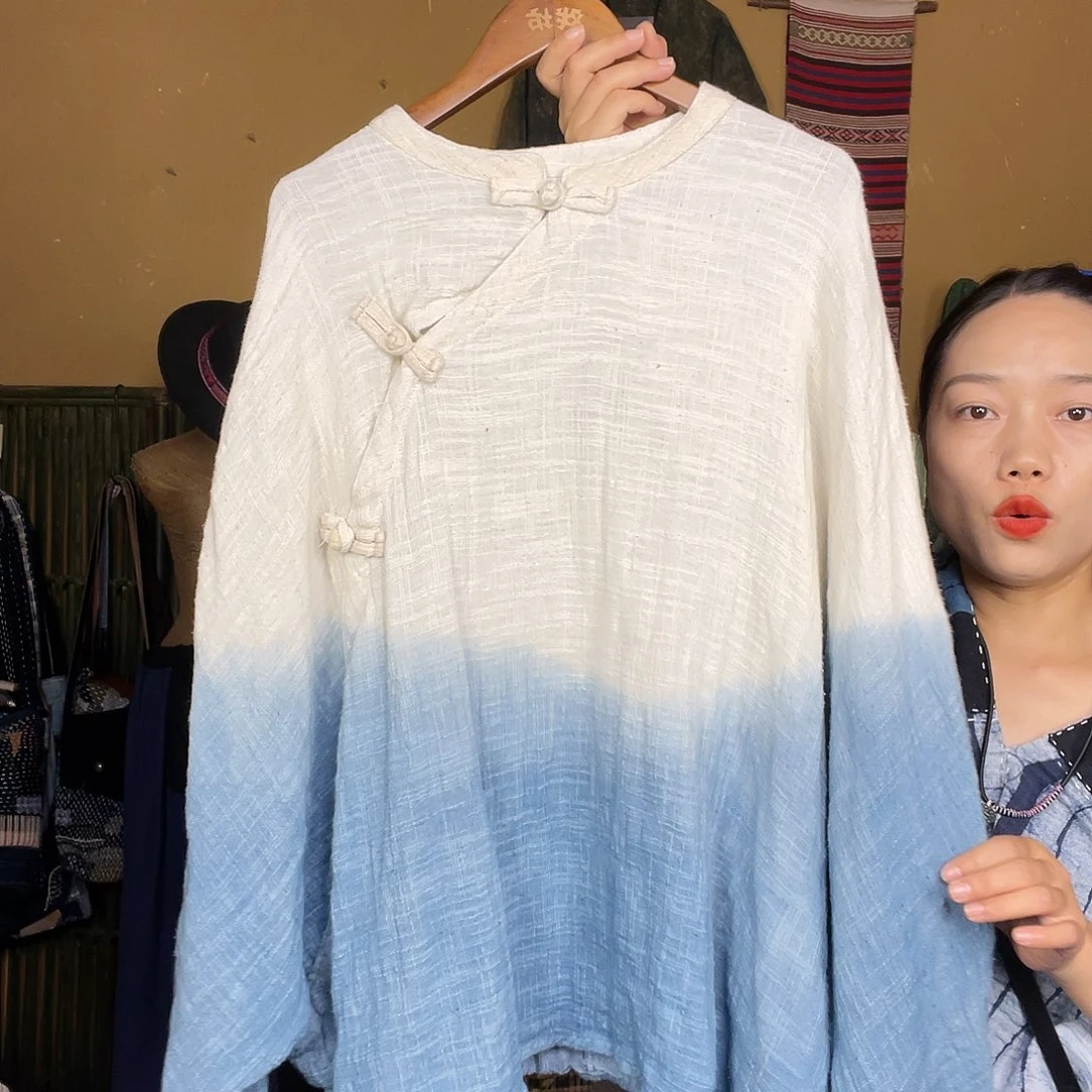 织绣手工蜡染上衣