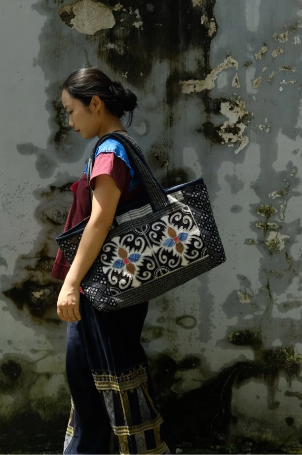 纯手工贴布绣古布包