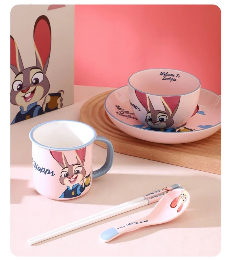 【言则】迪士尼正版潮乐 新童趣系列5件套餐具套装