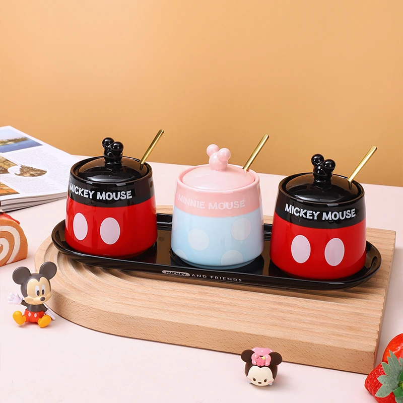 【旭业老张】迪士尼正版米奇系列陶瓷调味罐套装