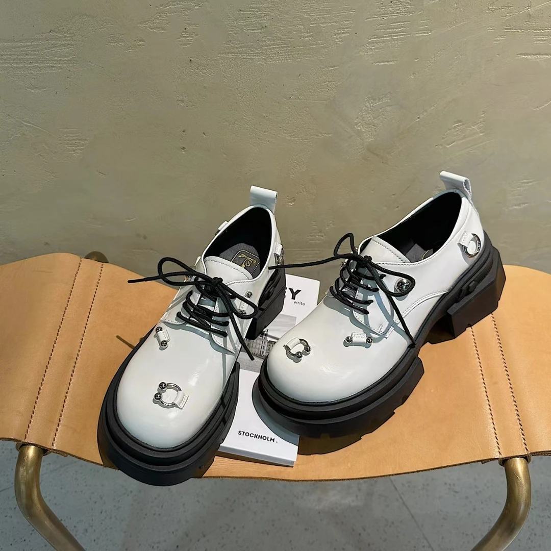 【清仓】TS低帮乐福鞋女法式厚底松糕英伦风休闲百搭单鞋MTB37042