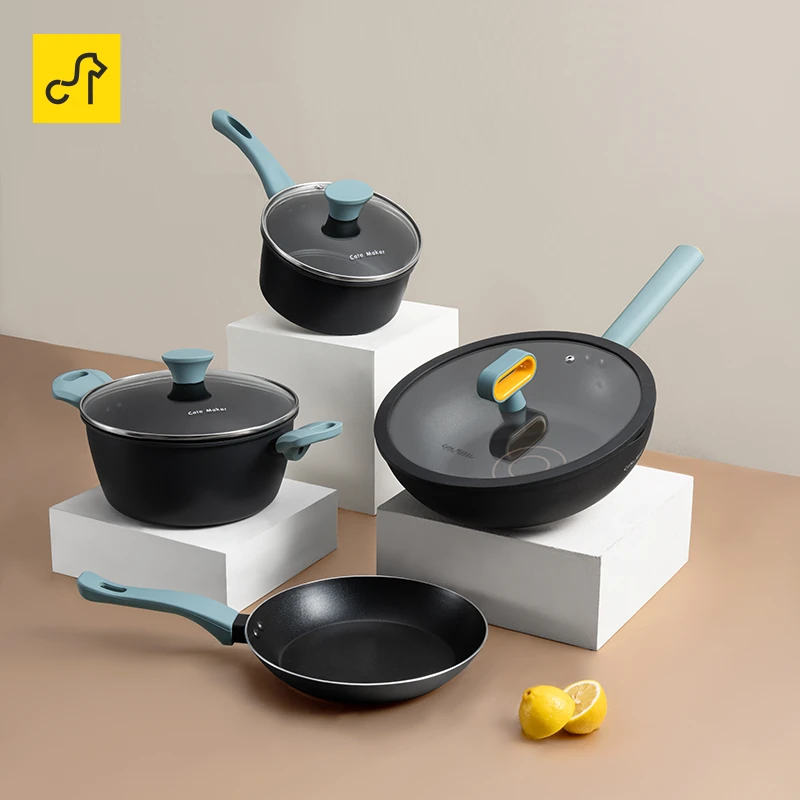 【双圈轻食炒锅】卡特马克北欧家用厨房控油不粘炒锅电磁炉炉灶通用